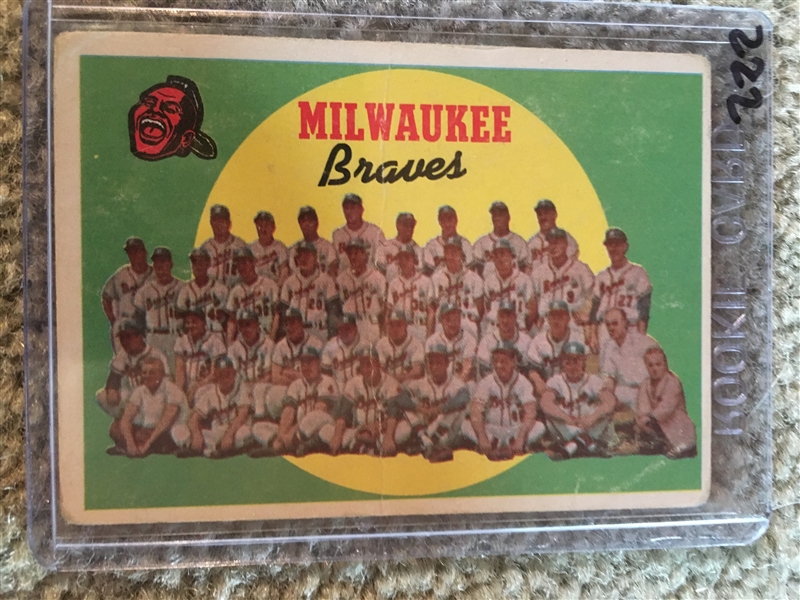 MILWAUKEE BRAVES 1959 #419 Unchecked