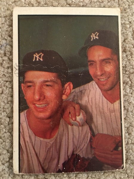 PHIL RIZUTTO and BILLY MARTIN 1953 BOWMAN COLOR #93 BV $300- $900.00