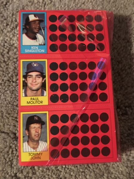 RARE 1981 TOPPS SCRATCH OFF MASTER COMPLETE SET - RED & GREEN Unscratched Nr Mint !
