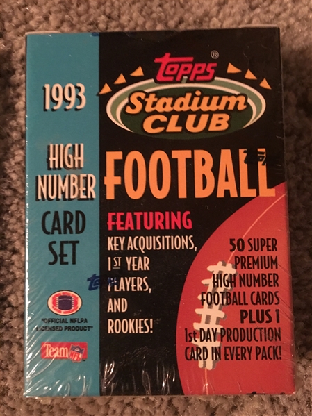 1993 TOPPS STADIUM CLUB SEALED High Number Set BETTIS and BLEDSOE Rookies !!