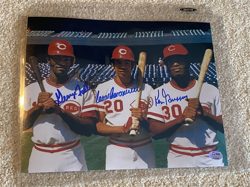 BRM OUTFIELD Moeller Signed 8x10 SGC COA GERONIMO FOSTER GRIFFEY
