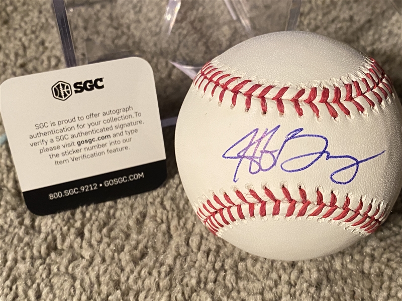 JEFF "The Cowboy" BRANTLEY SIGNED SNOW WHITE MLB BASEBALL SGC COA -Never Sold One 