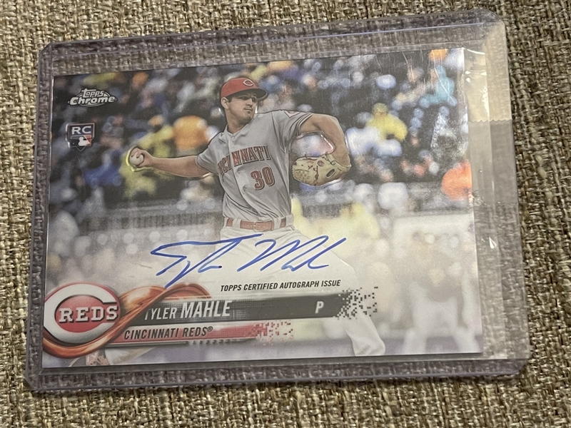 2018 Topps Chrome TYLER MAHLE REDS ROOKIE AUTO
