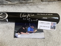CHRIS SABO Moeller Signed Inscribed Big Stick Bat BLANK BATS NOW SELL $50 UNSIGNED with SHOW TICKET & PIC