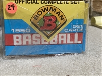1990 BOWMAN BASEBALL FACTORY SEALED SET -- NICEST ON THE PLANET
