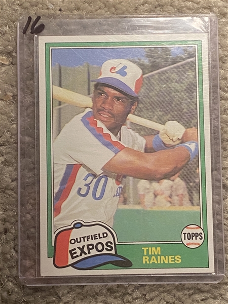 1981 TOPPS HIGH #816 TRADED TIM RAINES ROOKIE NEAR MINT BEUTY 