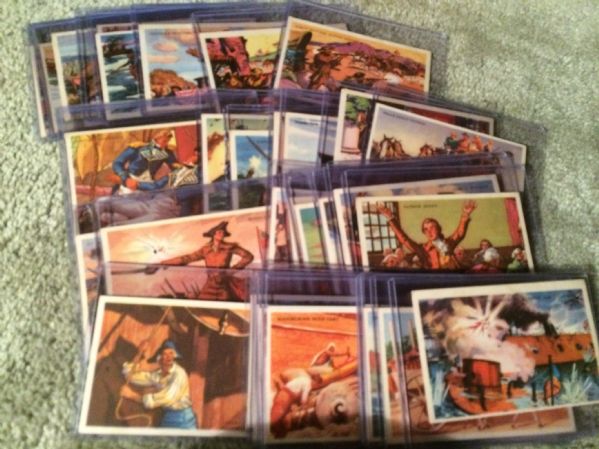 Lot of 35 1952 HISTORIC TRADING CARDS (READ) Best Item !