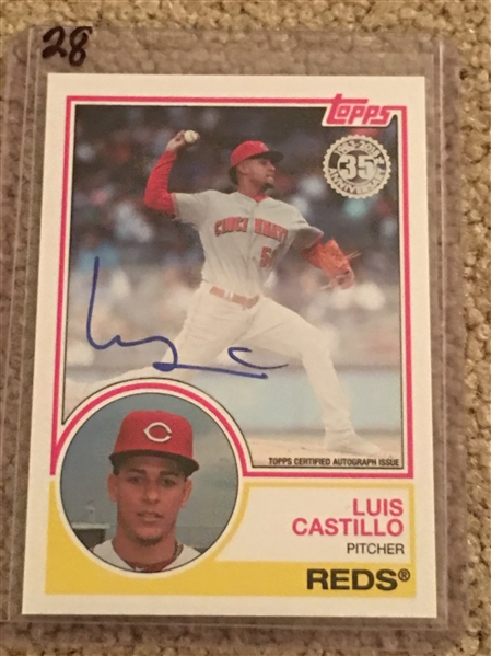 LUIS CASTILLO 2018 TOPPS 35th ANNIVERSARY FOIL AUTOGRAPHED ROOKIE Reds