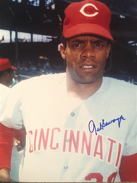 TED SAVAGE 1969 REDS SIGNED 8x10 PHOTO Never Sold One !!! 