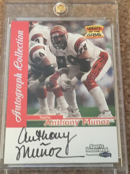 ANTHONY MUNOZ AUTO FLEER GREATS of the GAME ---STUNNING BEAUTY !!! 
