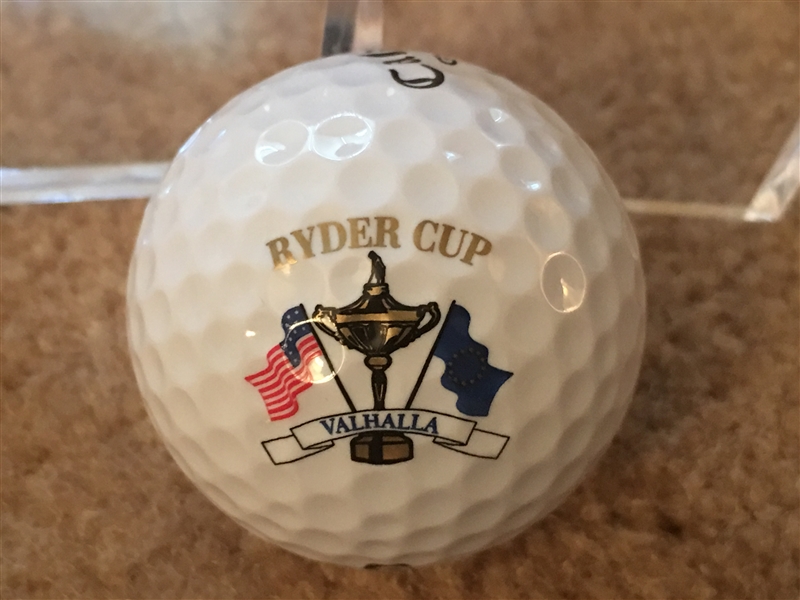 RYDER CUP GOLF BALL in DISPLAY CUBE - VERY COOL.. NEVER SEEN or SOLD ONE BEFORE !!