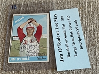 JIM OTOOLE Moeller Signed Inscribed 1966 Topps