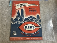 1940 Cincinnati Reds Scorebook