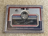 2003 Sp Legendary Cuts MICKEY MANTLE Historical Impressions INDENT