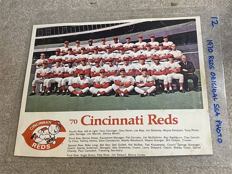 Originatl 1970 Cincinnati Reds Team Photo