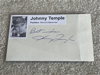 JOHNNY TEMPLE Signed Index Card