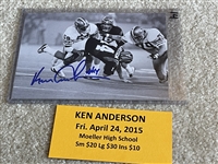 KEN ANDERSON SIGNED 4X6 PHOTO