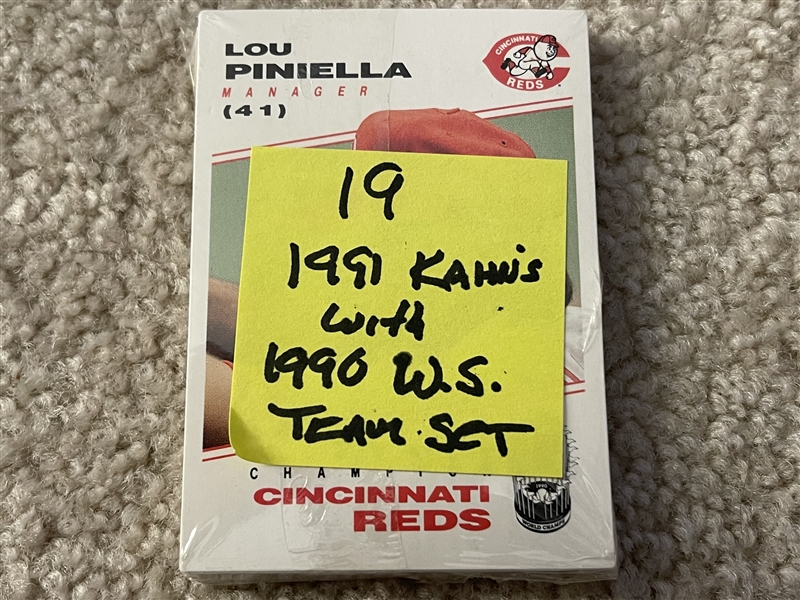 1991 Kahns Cincinnati Reds Complete Team Set